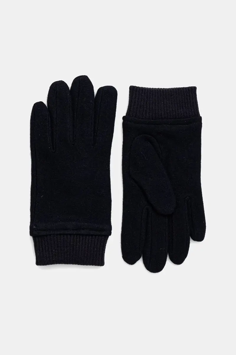 guanti con lana colore blu navy 50551611