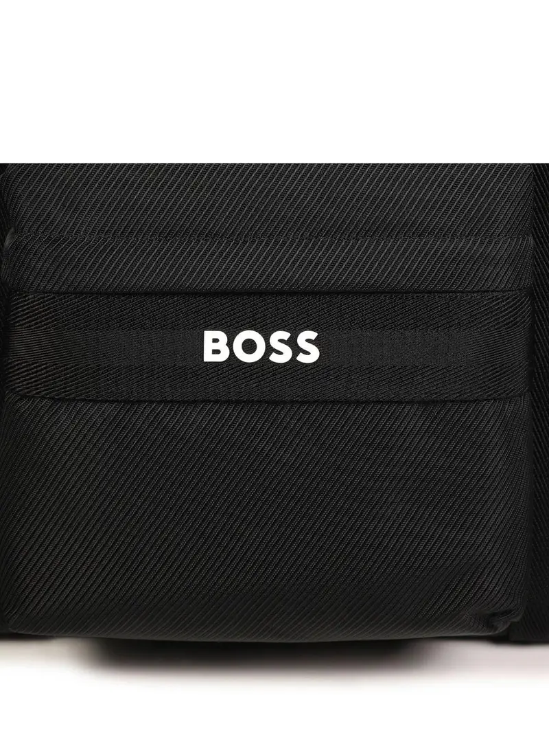 Borsa Mamma nera con fasce logate Nero miniatura 2