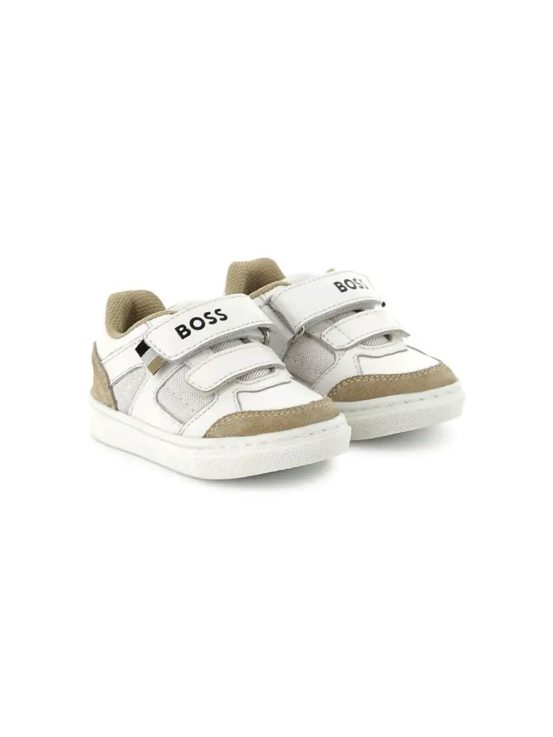 Sneakers a inserti bianche-beige neonato Bianco
