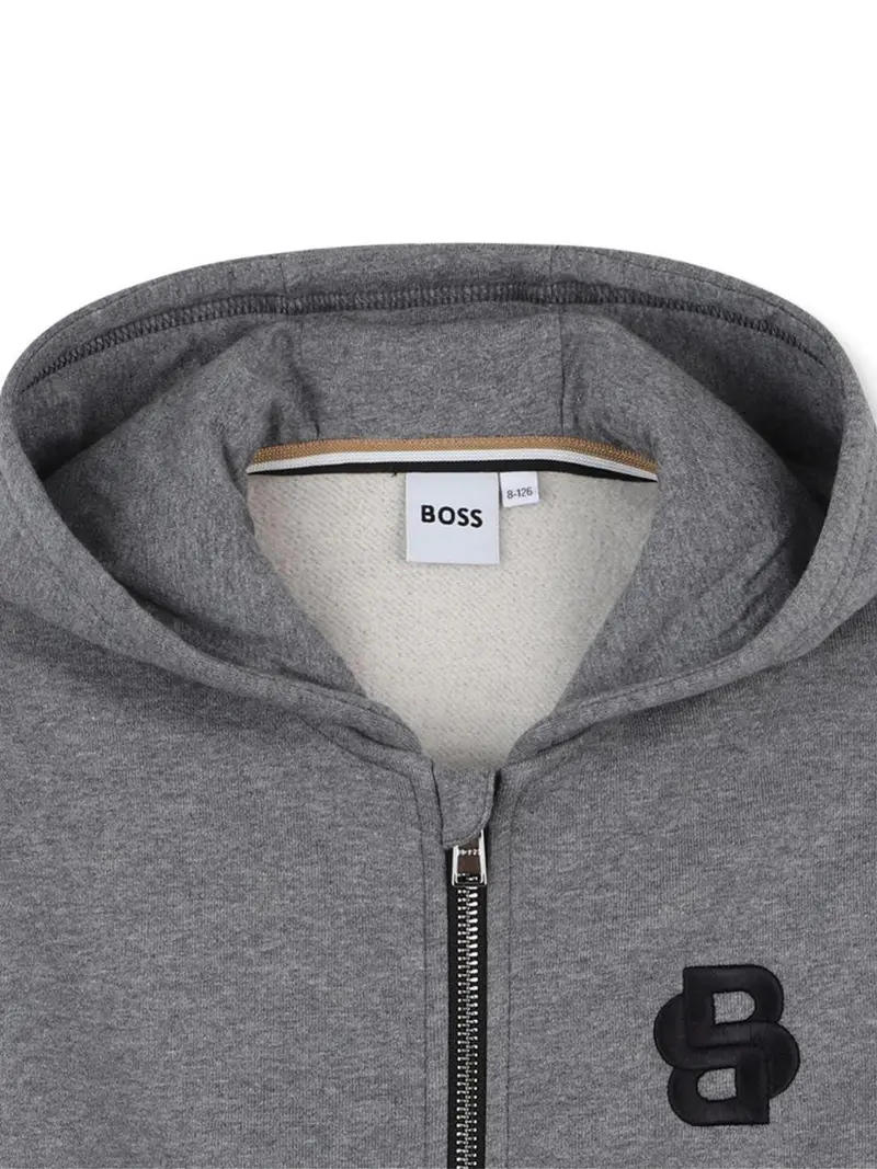 Boss Kidswear Felpa Grigia con Cappuccio per Bambini miniatura 2