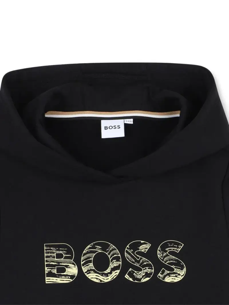 Boss Kidswear Felpa Nero con Logo miniatura 2