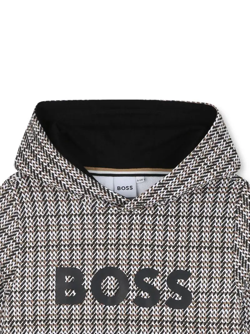 Boss Kidswear Felpa Nero e Bianco miniatura 3