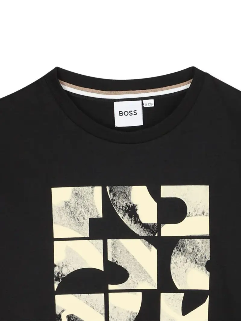 Boss Kidswear Maglietta lunga manica nera miniatura 3