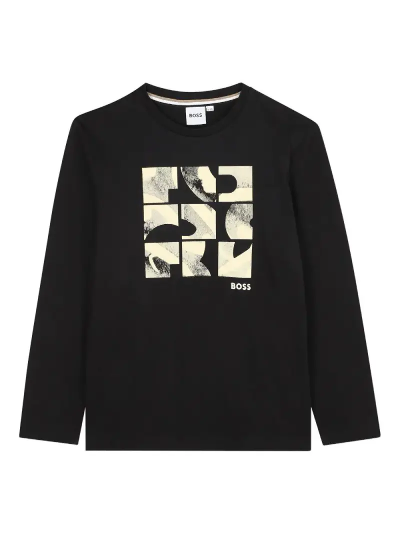 Boss Kidswear Maglietta lunga manica nera