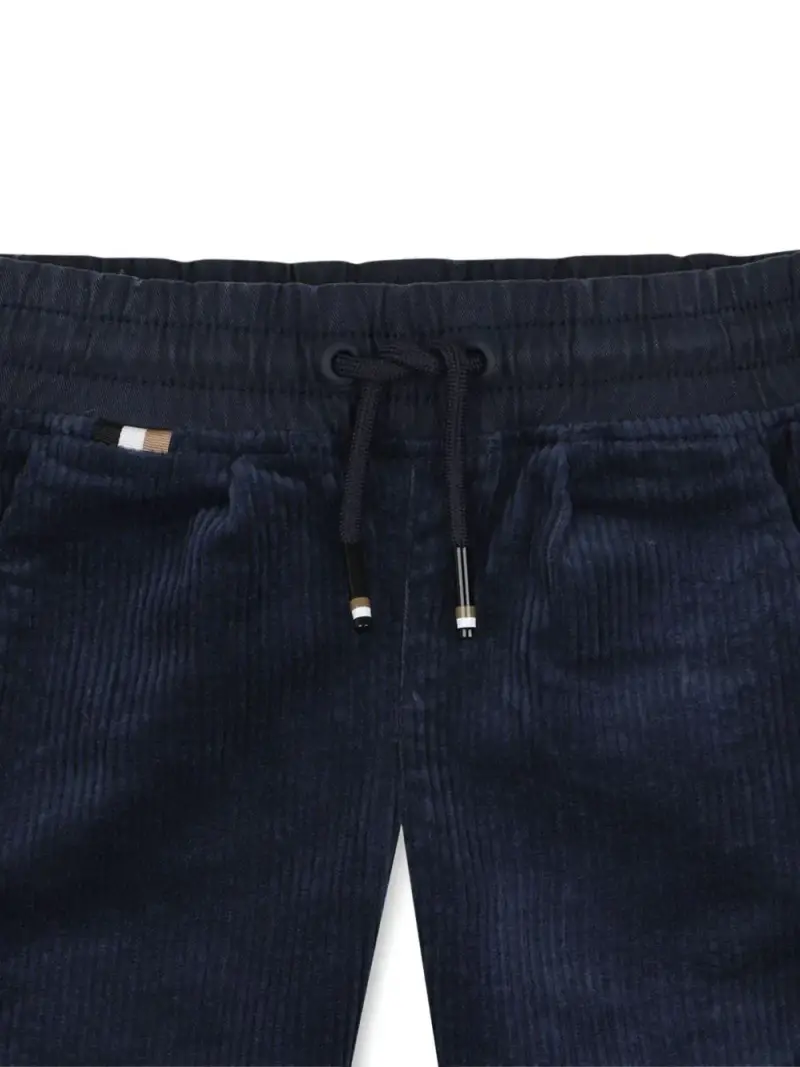 Boss Kidswear Pantaloni blu in velluto a coste miniatura 3