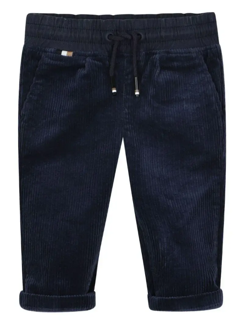 Boss Kidswear Pantaloni blu in velluto a coste