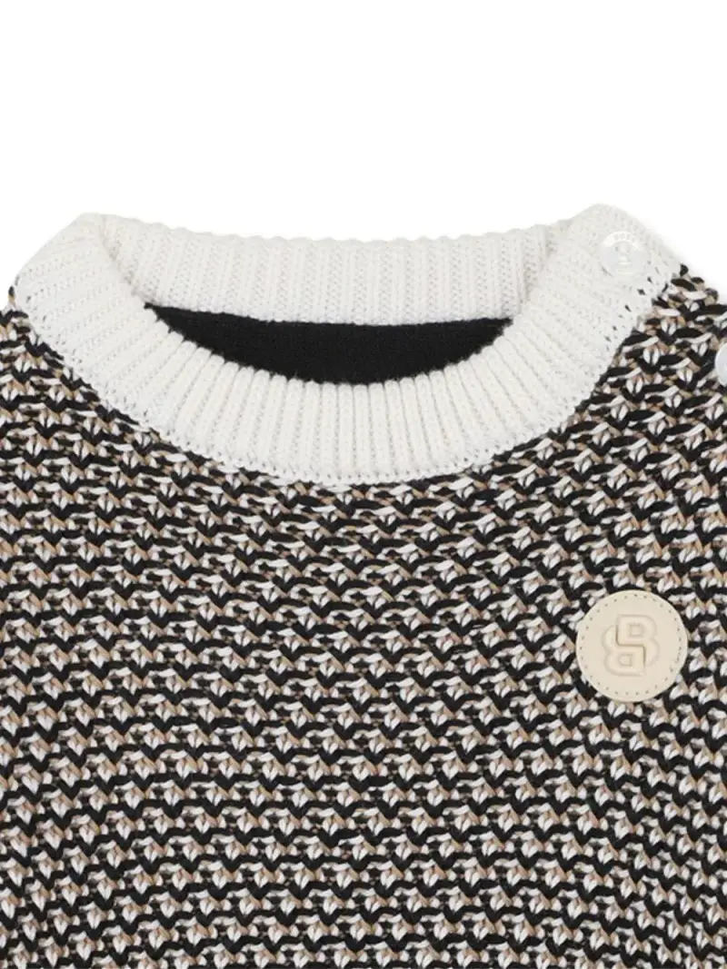 Boss Kidswear Maglione nero e bianco miniatura 3