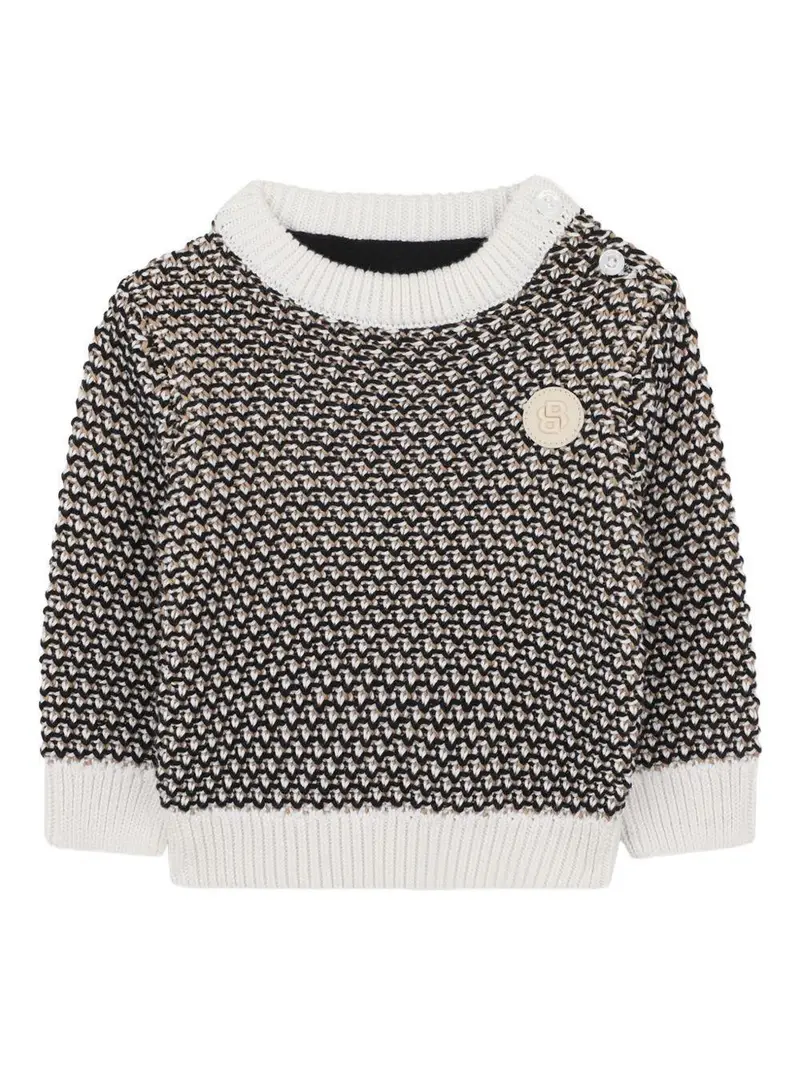 Boss Kidswear Maglione nero e bianco