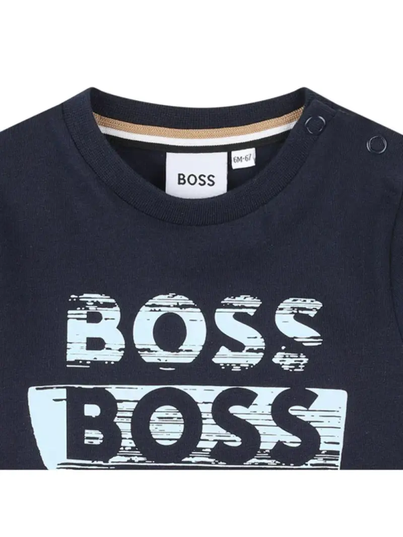 Boss Kidswear Maglietta blu per bambino miniatura 3