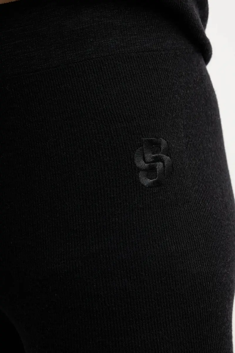 leggins con lana colore nero 50544376 miniatura 4