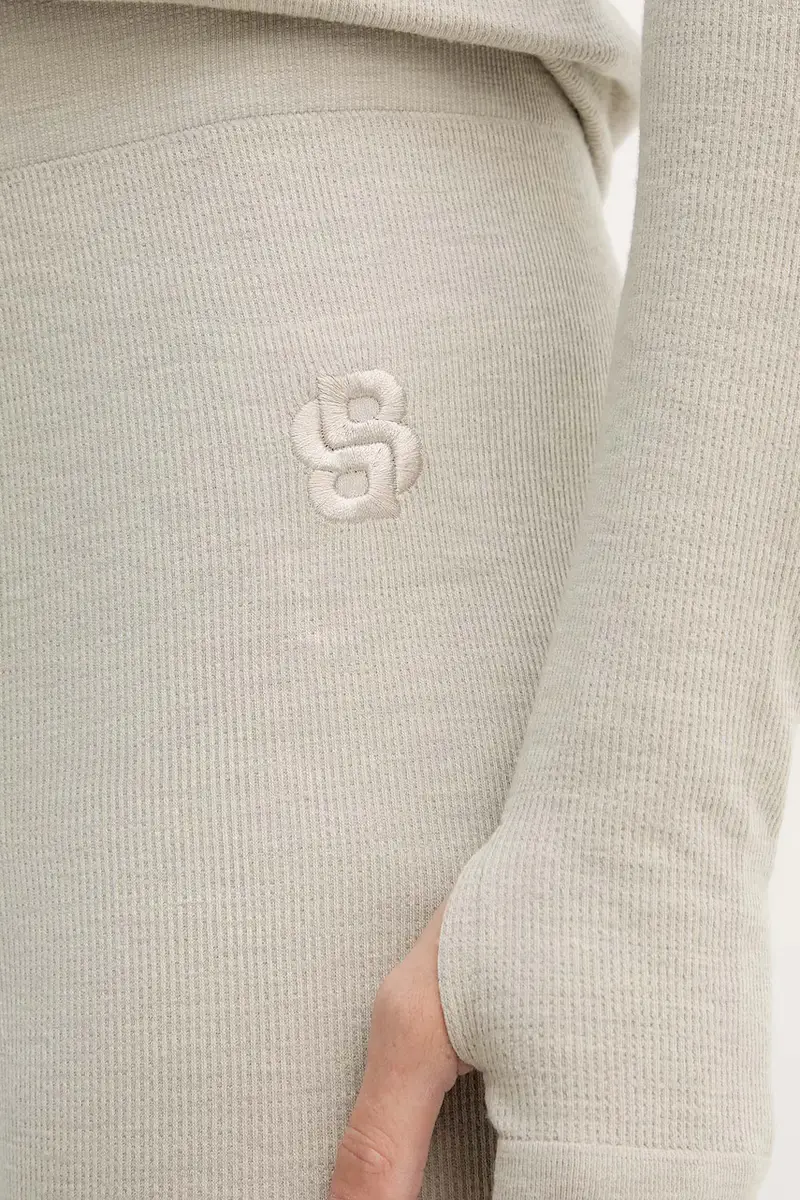 leggins con lana colore verde 50544376 miniatura 4