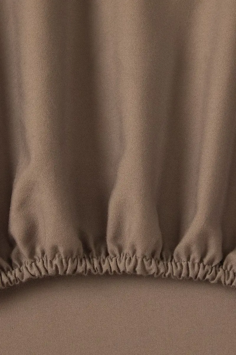 lenzuolo con angoli in cotone BEBOSS Camel 160 x 200 cm Marrone miniatura 2