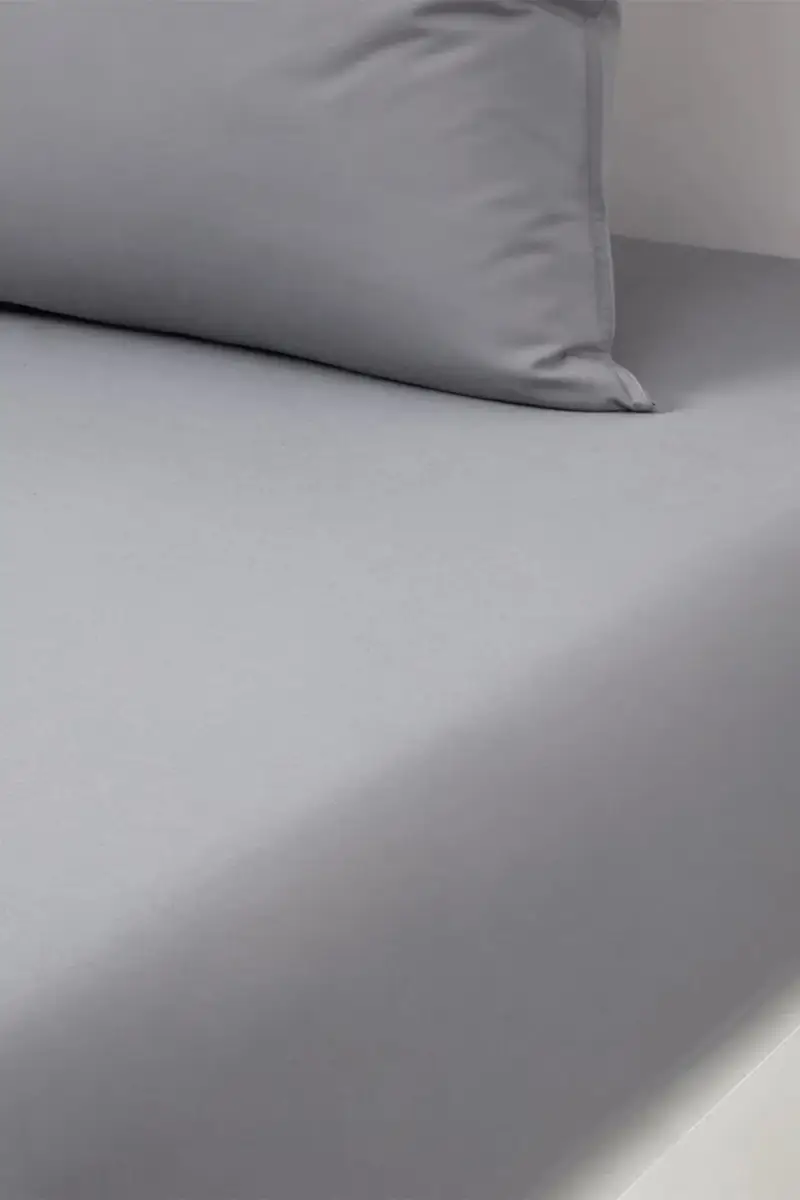 lenzuolo con angoli in cotone BEBOSS Storm 160 x 200 cm Grigio