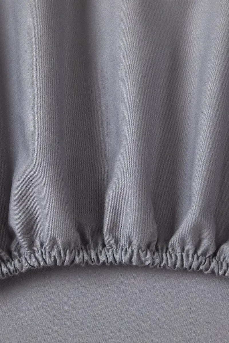 lenzuolo con angoli in cotone BEBOSS Storm 90 x 200 cm Grigio miniatura 2