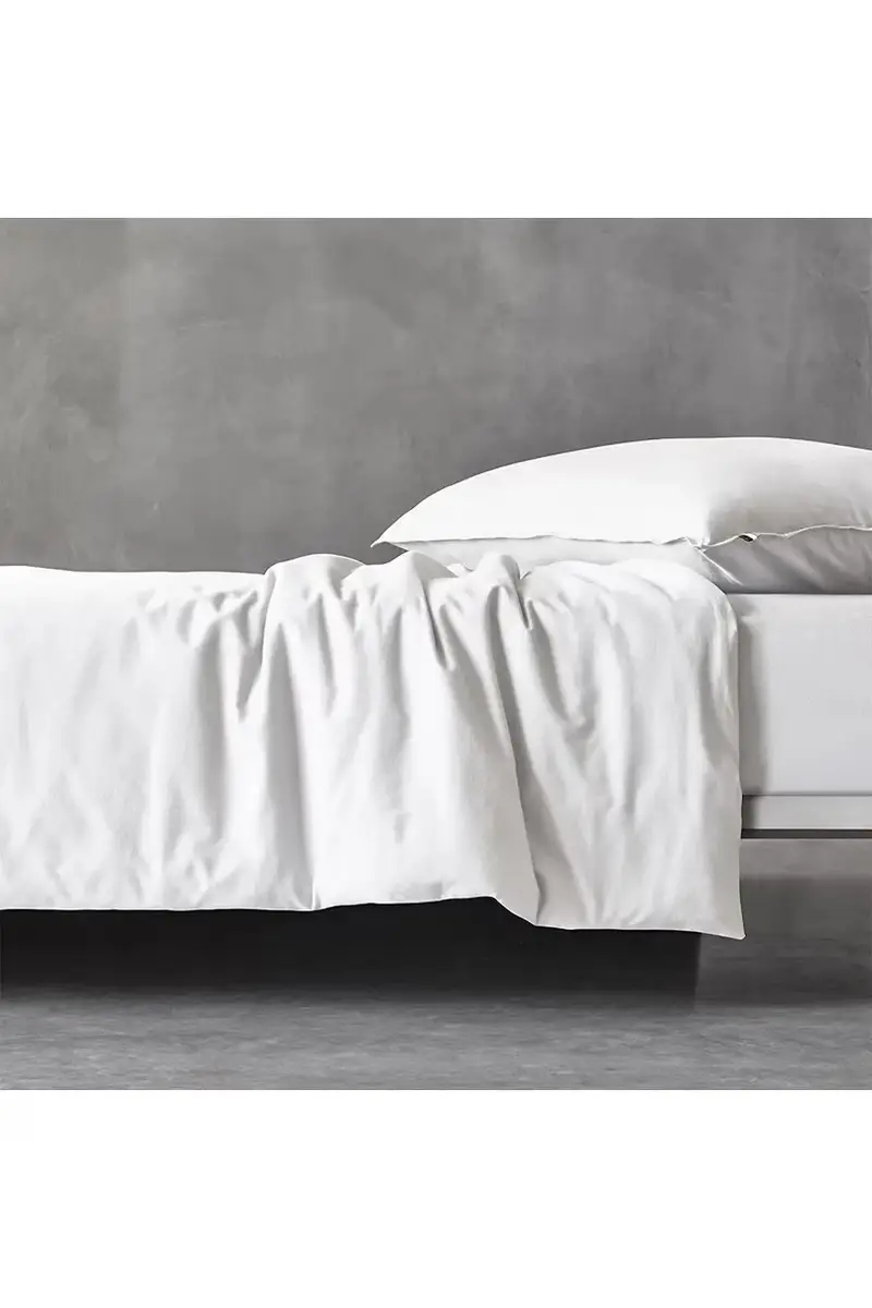 lenzuolo con angoli in cotone BEBOSS White 160 x 200 cm Bianco miniatura 3