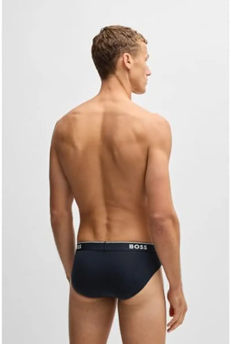 BOSS Lettera 3P Power Mutande, Open Blue 487, XS Uomo miniatura 3