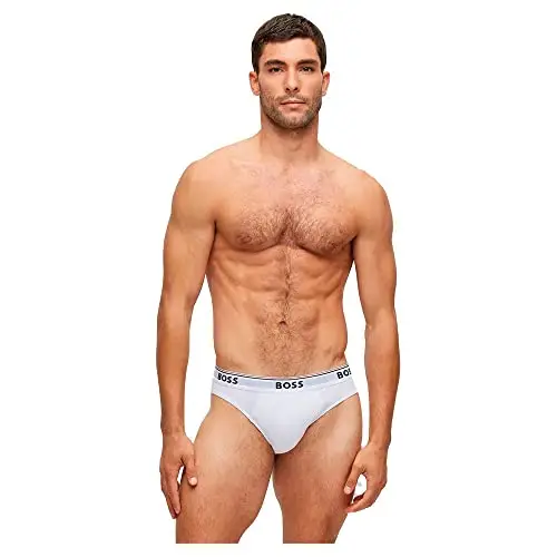 BOSS Lettera 3P Power Mutande, White 100, L Uomo