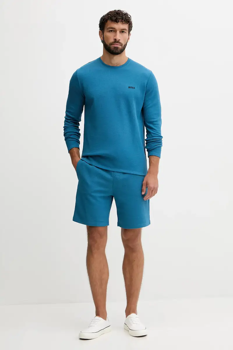 longsleeve lounge colore marrone 50535870 Blu miniatura 2
