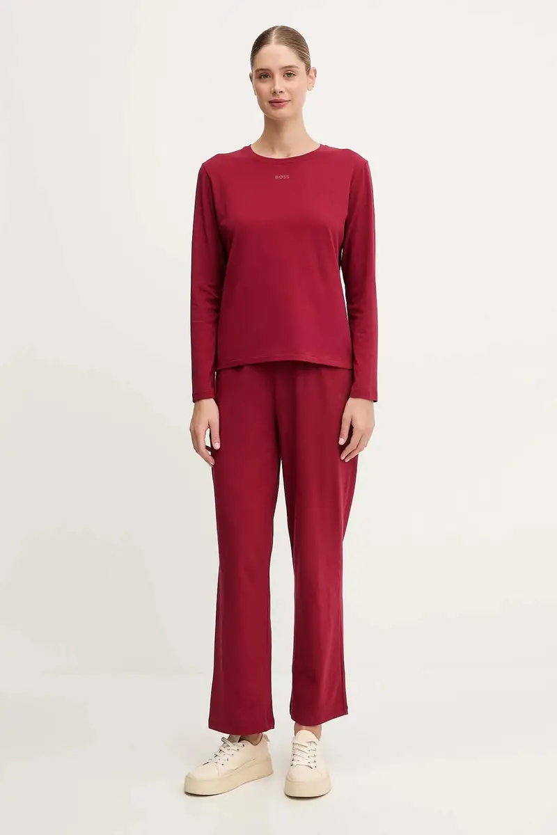 longsleeve lounge colore nero 50510326 Granata miniatura 2