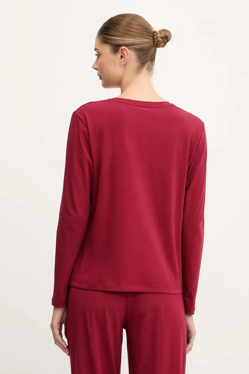 longsleeve lounge colore nero 50510326 Granata miniatura 3