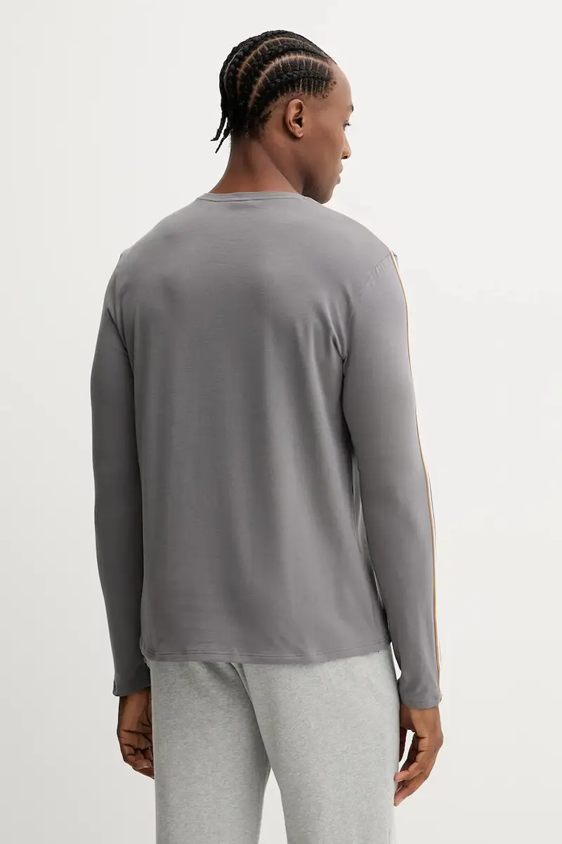 longsleeve lounge uomo colore grigio con applicazione 50550484 miniatura 3