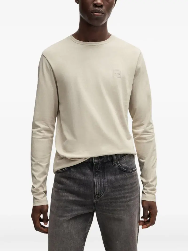 Maglia Taks mini logo petto beige miniatura 2