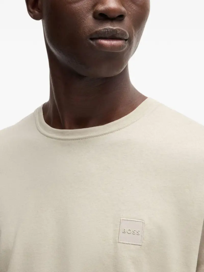 Maglia Taks mini logo petto beige miniatura 3