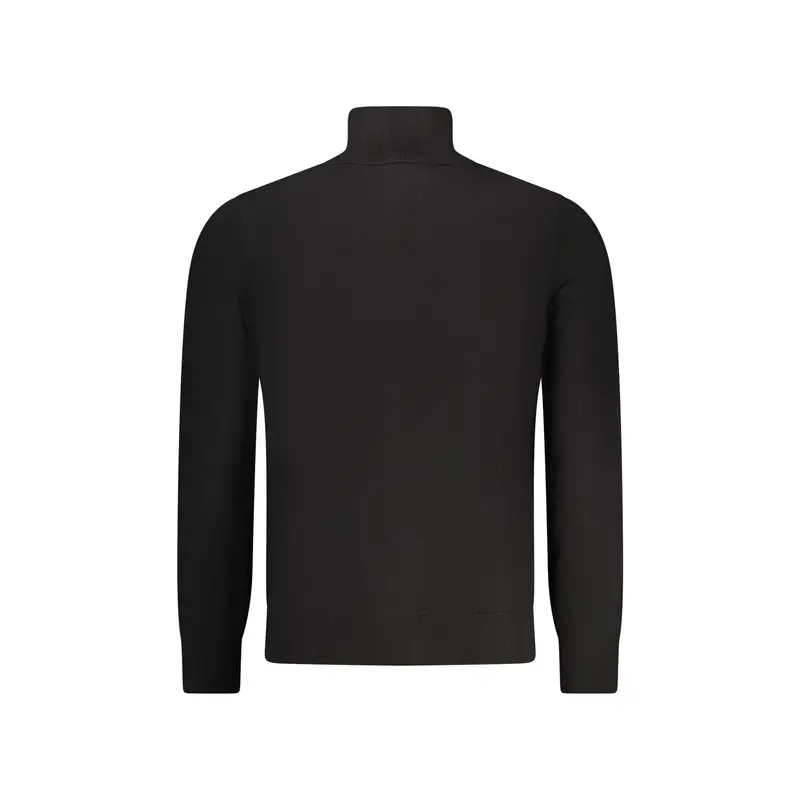 Maglia Uomo Nera Mezza Zip Logo Nero miniatura 2