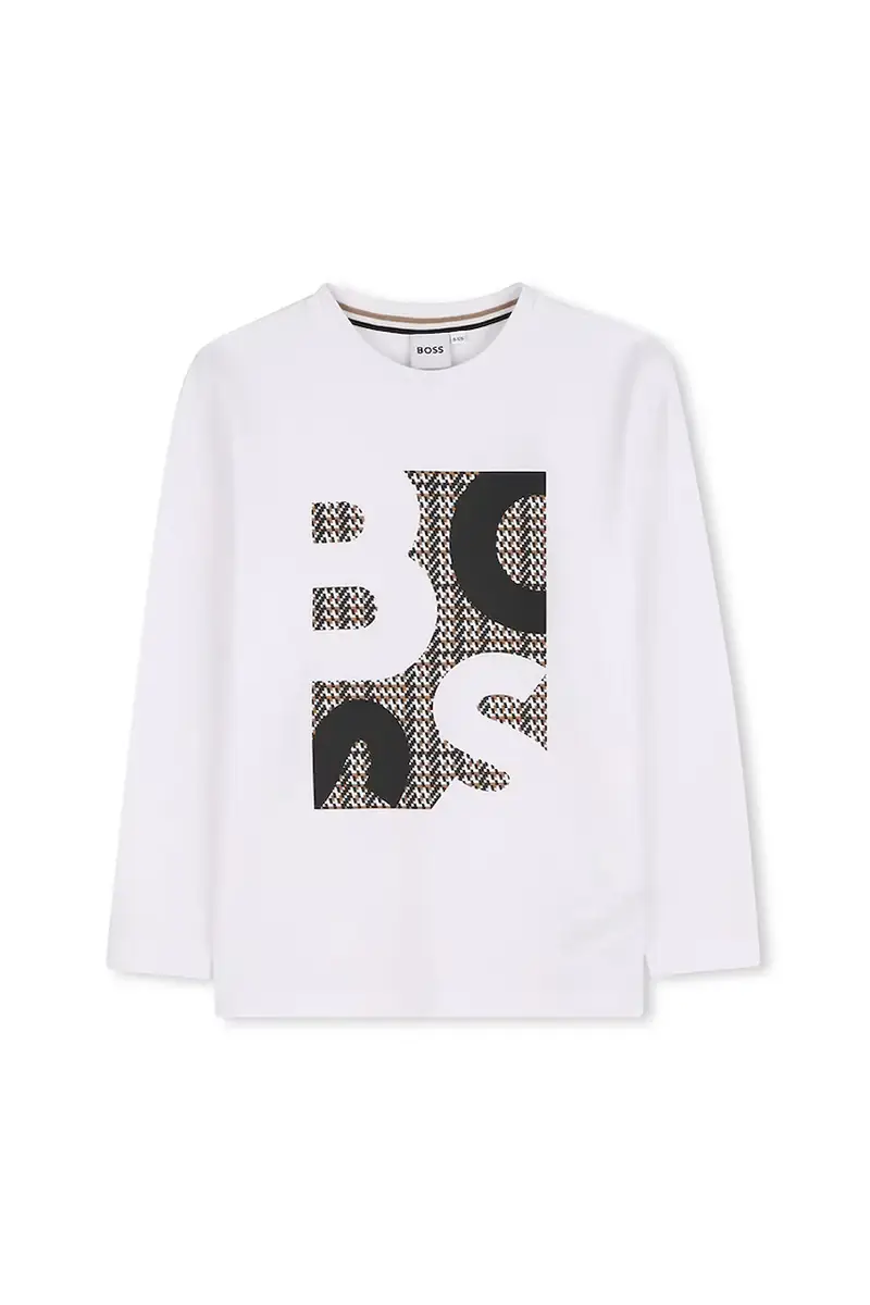 maglietta a maniche lunghe per bambini colore bianco J52362 miniatura 2