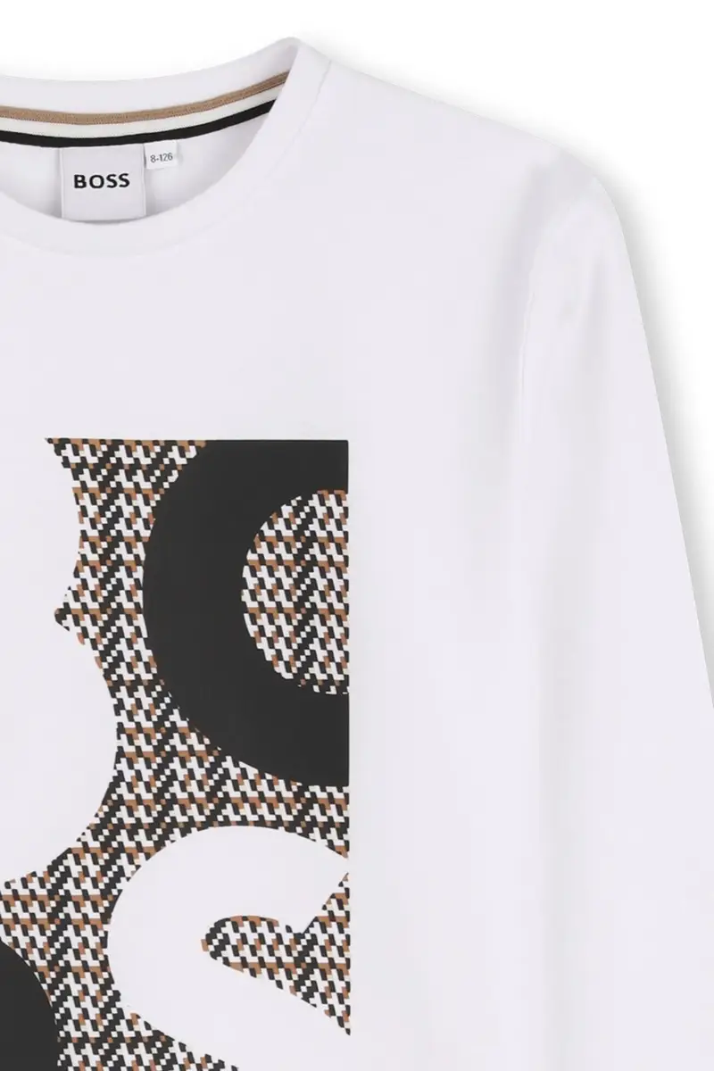 maglietta a maniche lunghe per bambini colore bianco J52362 miniatura 4