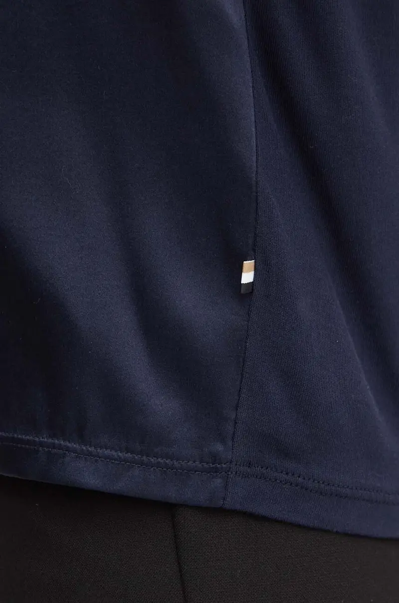 maglietta con aggiunta di seta colore blu navy miniatura 5