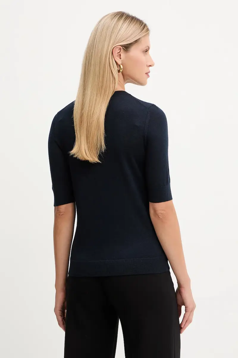 maglietta in lana colore beige 50544996 Blu navy miniatura 3