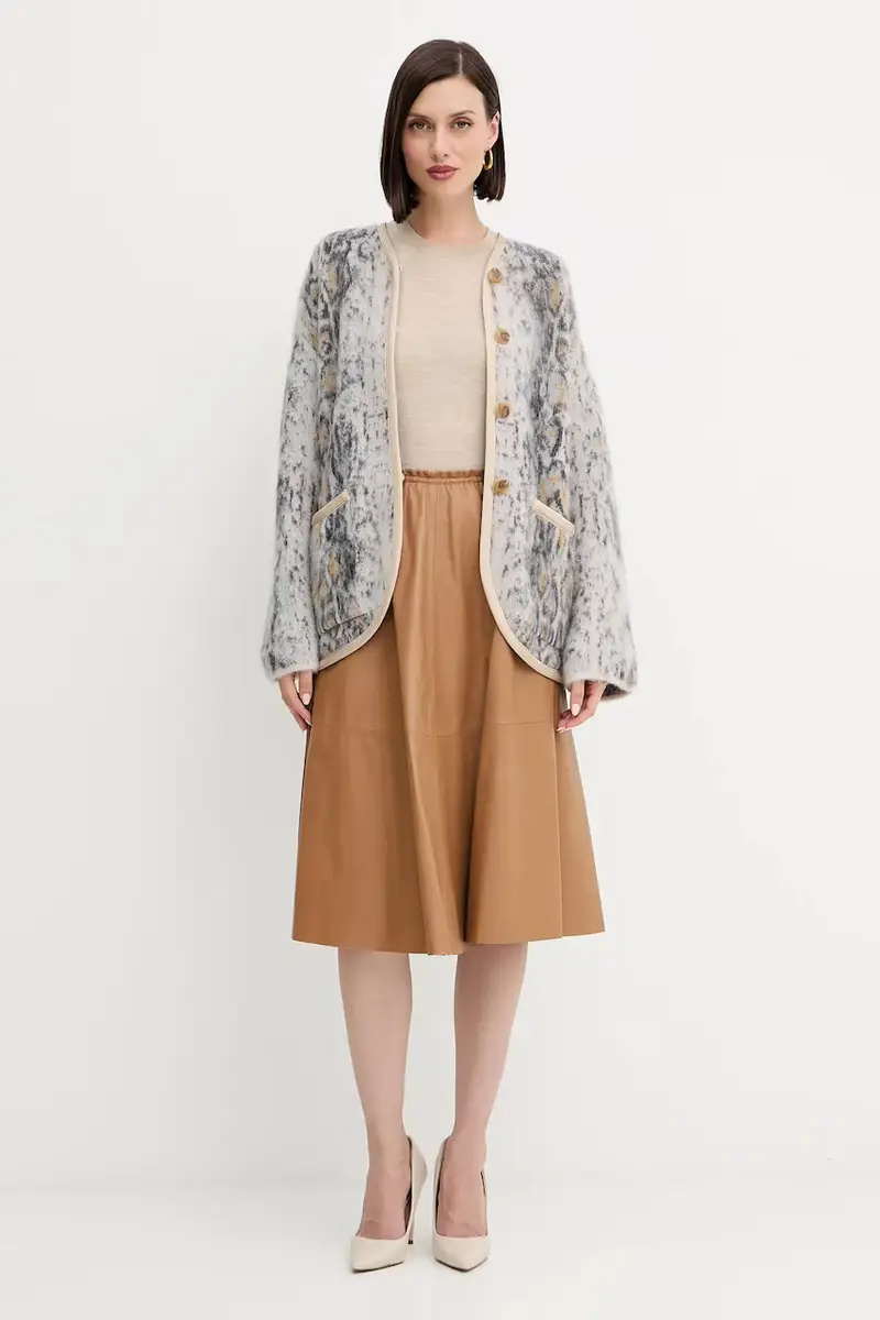 maglietta in lana donna colore beige 50544996 miniatura 2