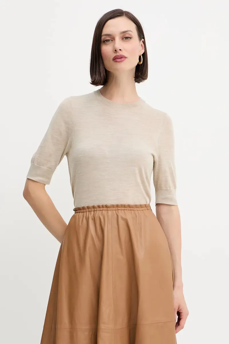 maglietta in lana donna colore beige 50544996
