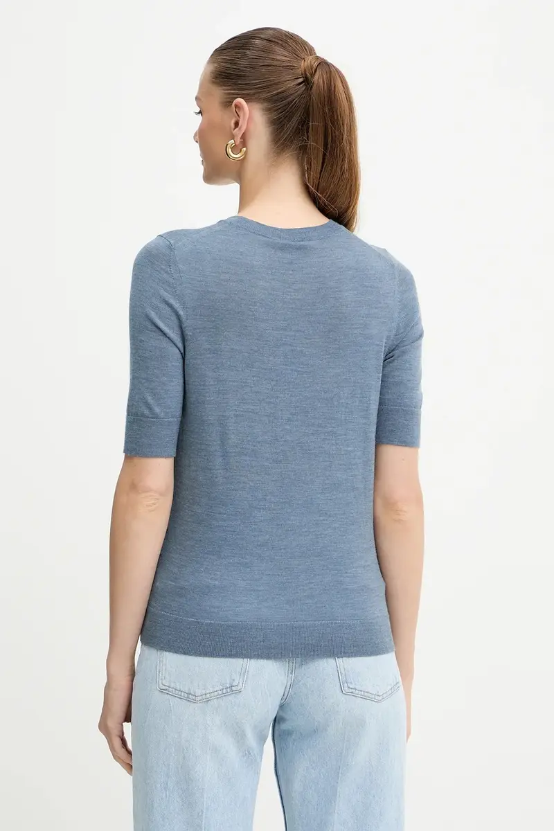 maglietta in lana donna colore blu 50544996 miniatura 3