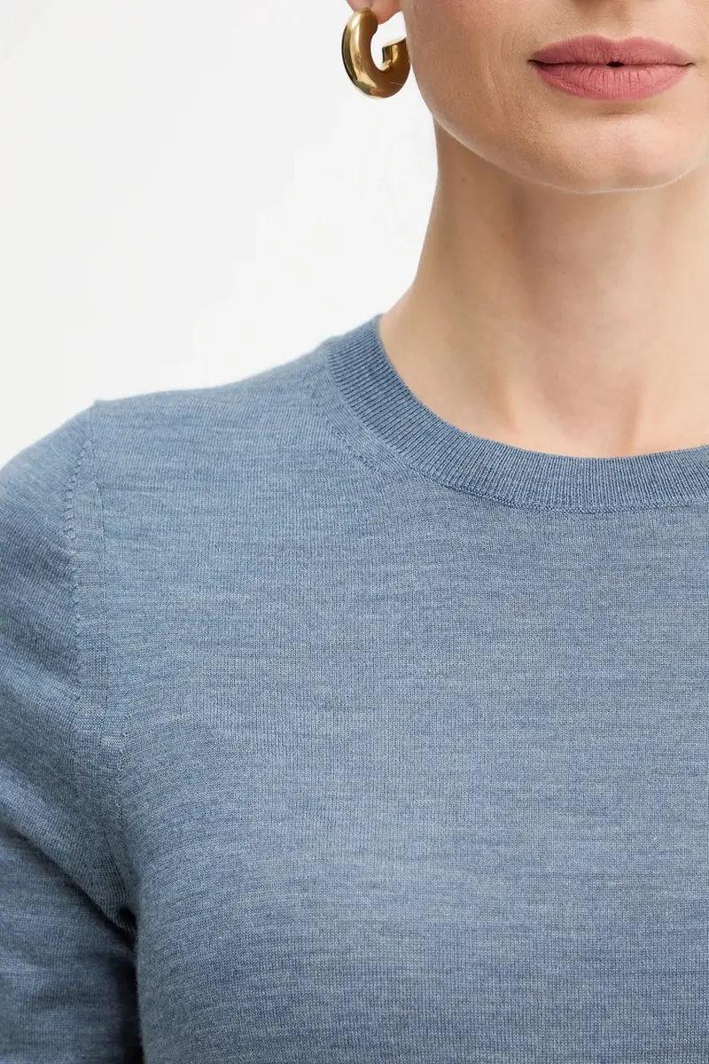 maglietta in lana donna colore blu 50544996 miniatura 5