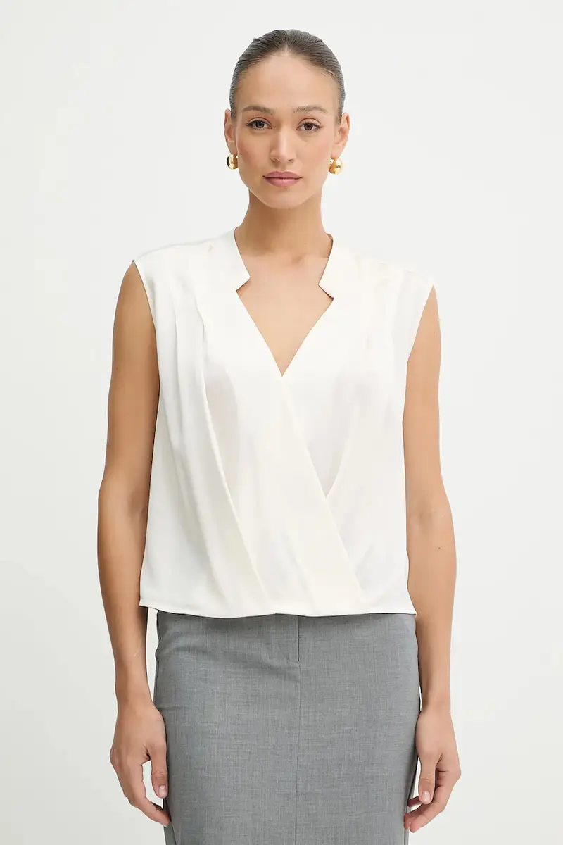 maglietta in seta donna colore beige 50548238