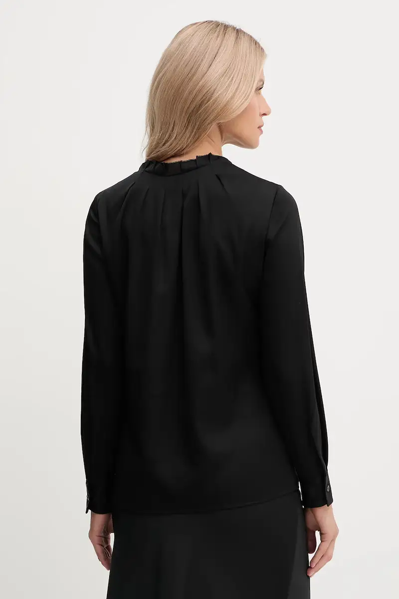 maglietta in seta donna colore nero 50548224 miniatura 3