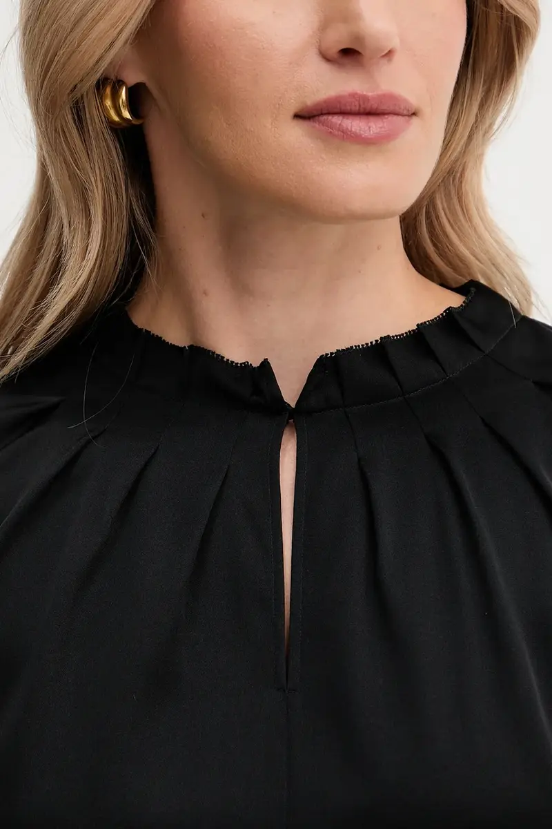 maglietta in seta donna colore nero 50548224 miniatura 5