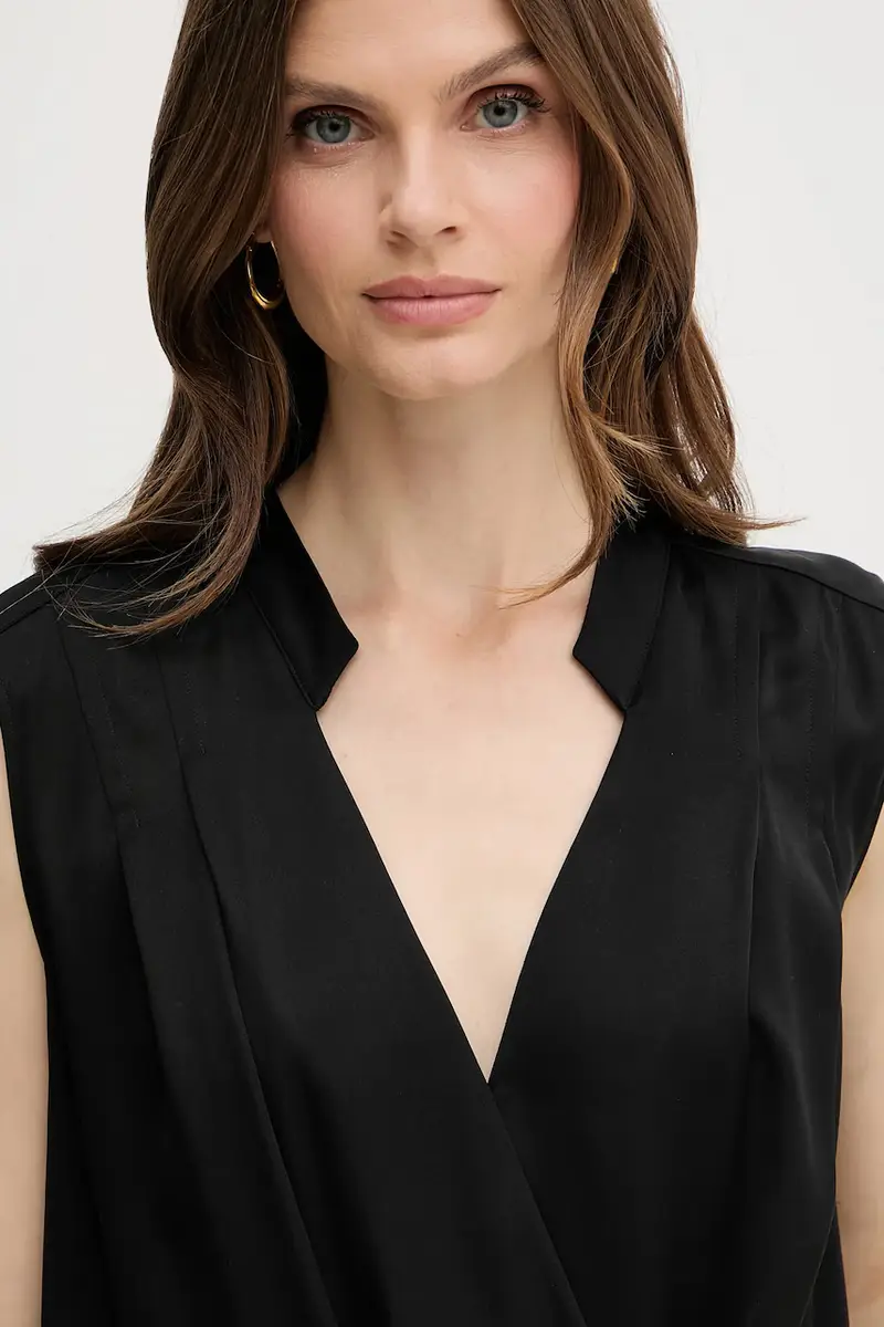 maglietta in seta donna colore nero 50548238 miniatura 4