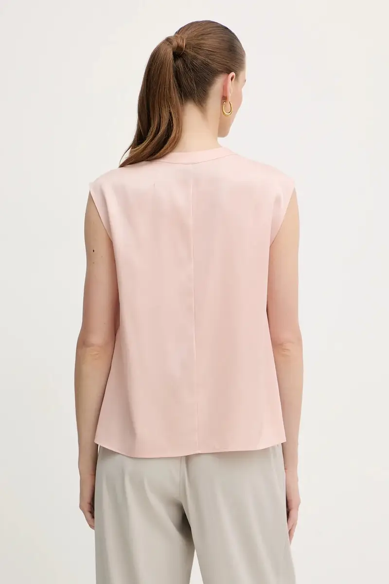 maglietta in seta donna colore violetto 50548238 Arancione miniatura 3