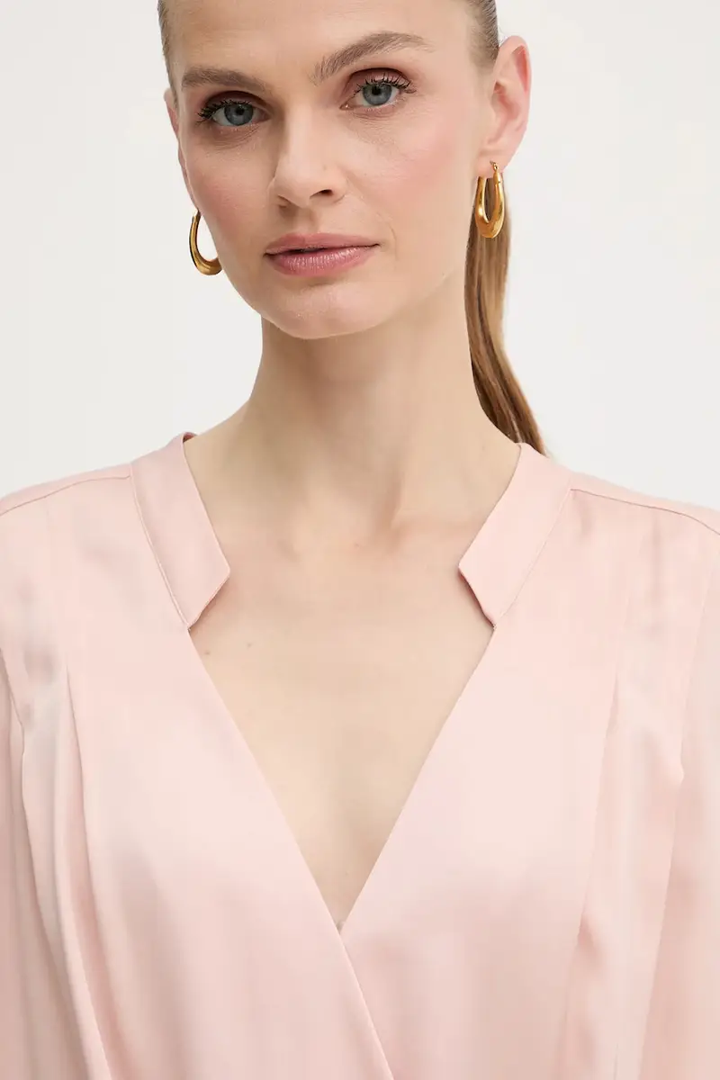 maglietta in seta donna colore violetto 50548238 Arancione miniatura 4