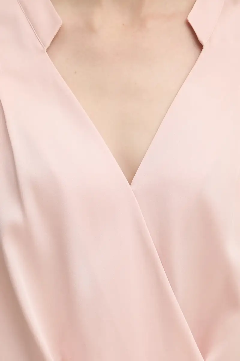 maglietta in seta donna colore violetto 50548238 Arancione miniatura 5