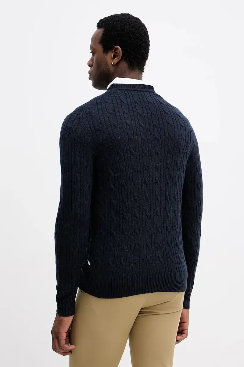 maglione con aggiunta di cachemire H-Hetico Blu navy miniatura 3