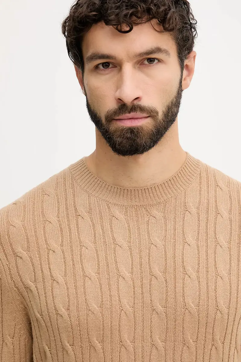 maglione con aggiunta di cachemire H-Hetico Verde miniatura 4