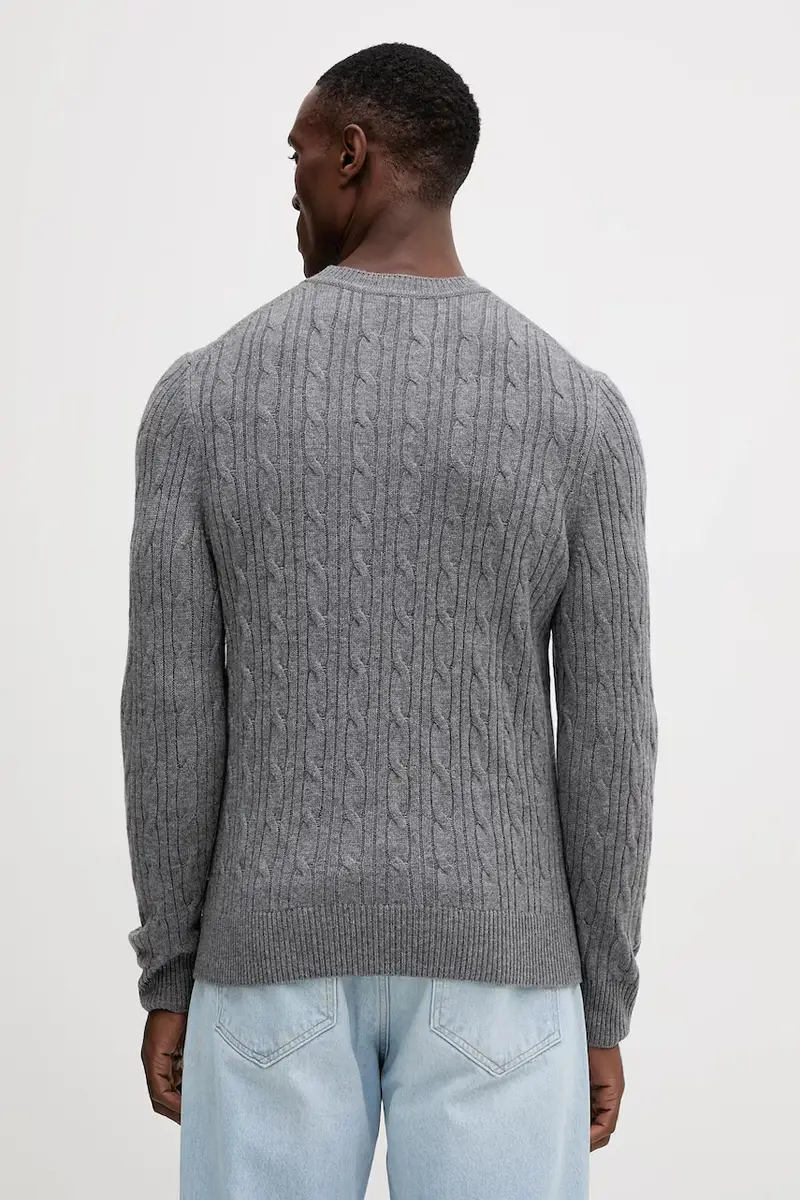 maglione con aggiunta di cachemire uomo colore grigio 50549975 miniatura 3