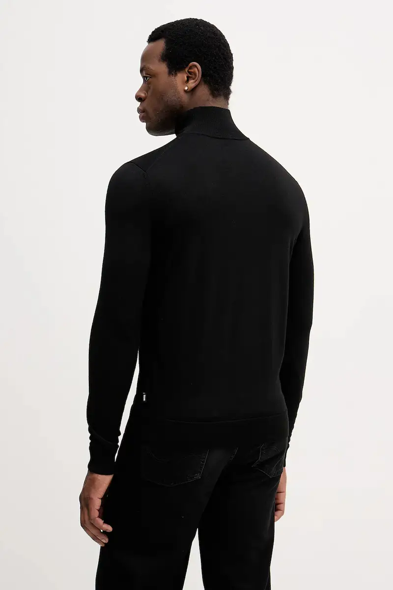 maglione con aggiunta di seta H-Helixon Nero miniatura 3