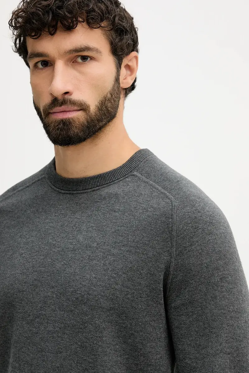 maglione con lana colore grigio 50549977 miniatura 4