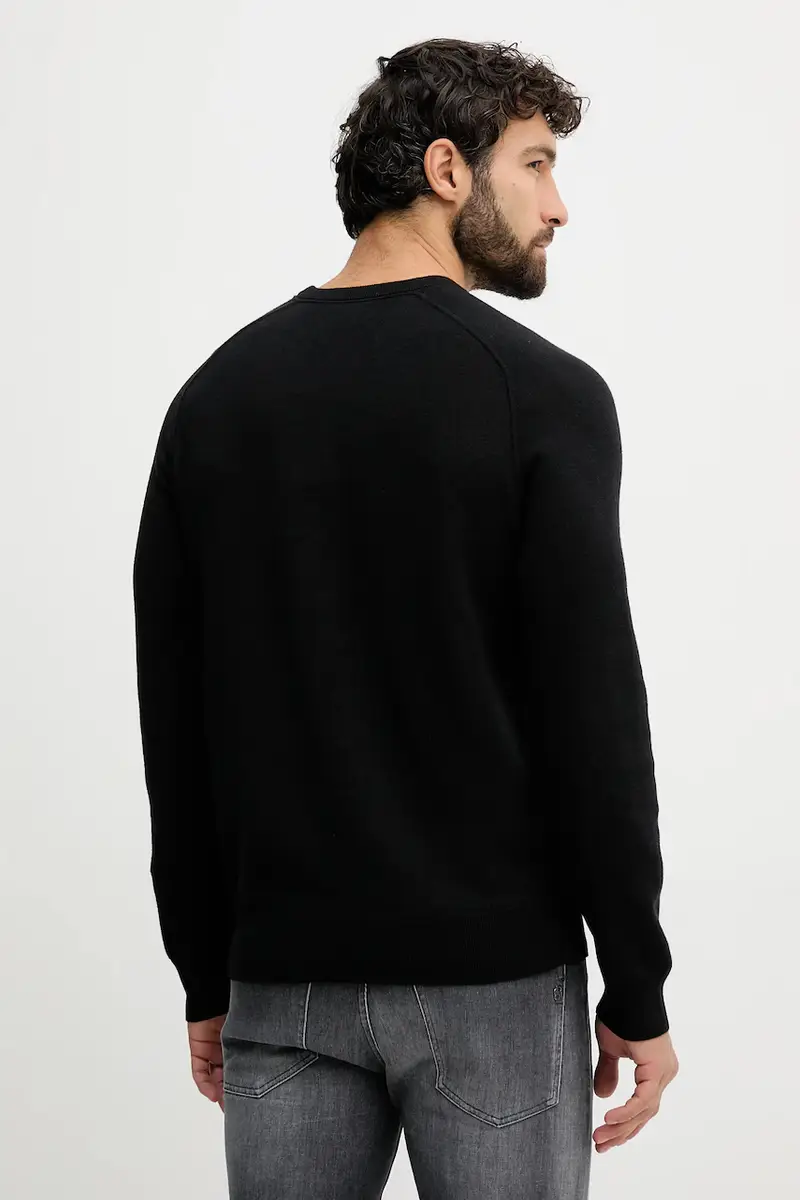 maglione con lana colore nero 50549977 miniatura 3