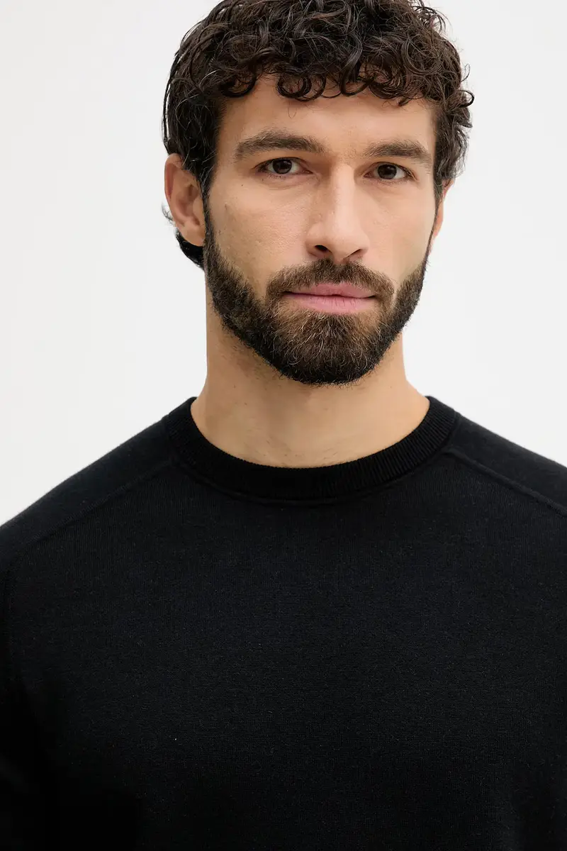 maglione con lana colore nero 50549977 miniatura 4